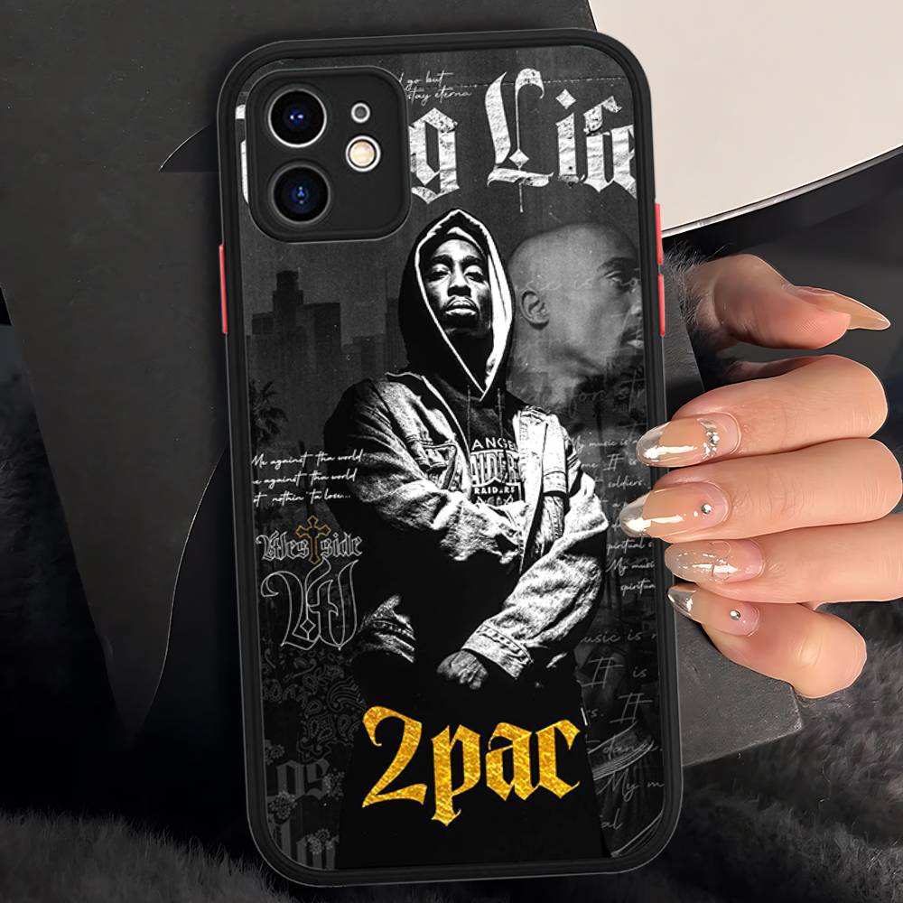 American Rapper T-Tupac S-Shakur Matte Transparent Phone Cover For IPhone Case 16 15 14 13 12 11 Pro Max X XS Max Plus