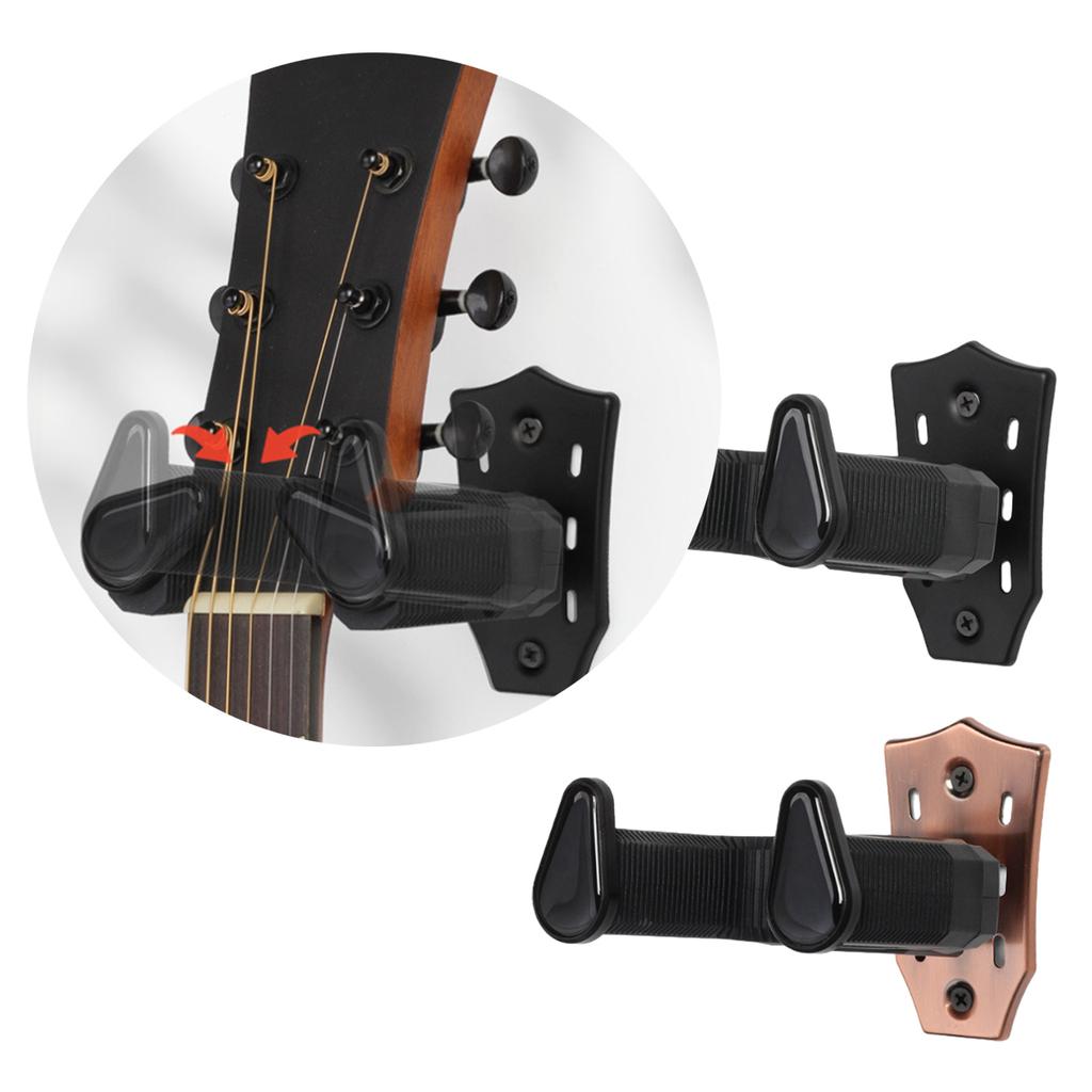 Guitar Wall Mount Hangers Rack Auto Lock Display Stand Musical Instrument Support Holder Wall Hook Easy to Install