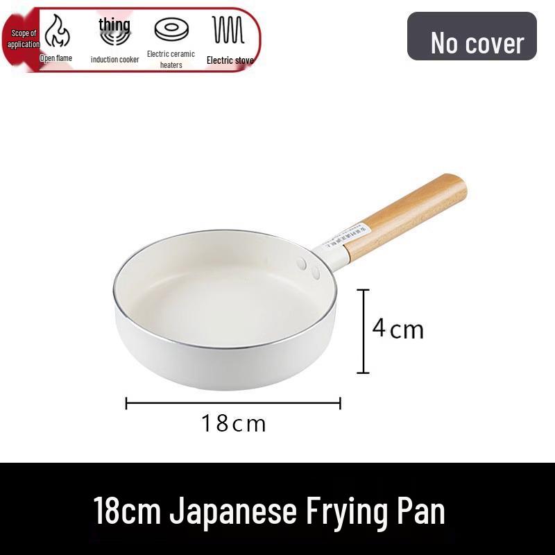 Sheng Bang Rong Non-Stick Flat-Bottom Frying Pan with Maifan Stone for Mini Induction Cookers