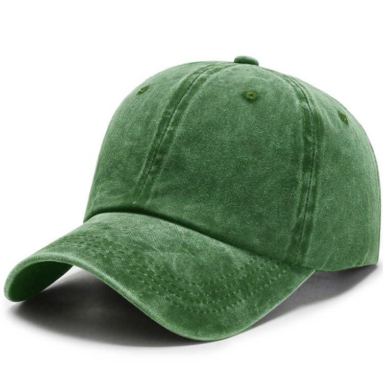 Cotton Soft Top Baseball , Dark Green, Casual Adjustable Hat for Men Women One Size