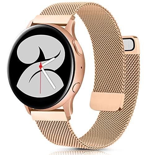 22mm 20mm Milanese Strap for Samsung Watch 3/4/5/Active 2 Stainless Steel Magnetic Wristband for Huawei Watch 3/GT 2/Amazfit GTR