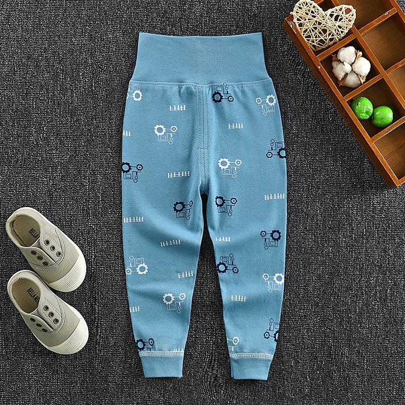 High Waist Girls Boys Cotton Trousers  Spring Autumn Children's Trousers Stretch Pants Wear Trousers
