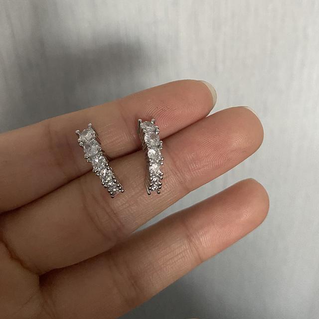 

ANENJERY новые модные серьги-гвоздики с шестью когтями и кубическим цирконием для женщин, цветные серьги, ювелирные изделия