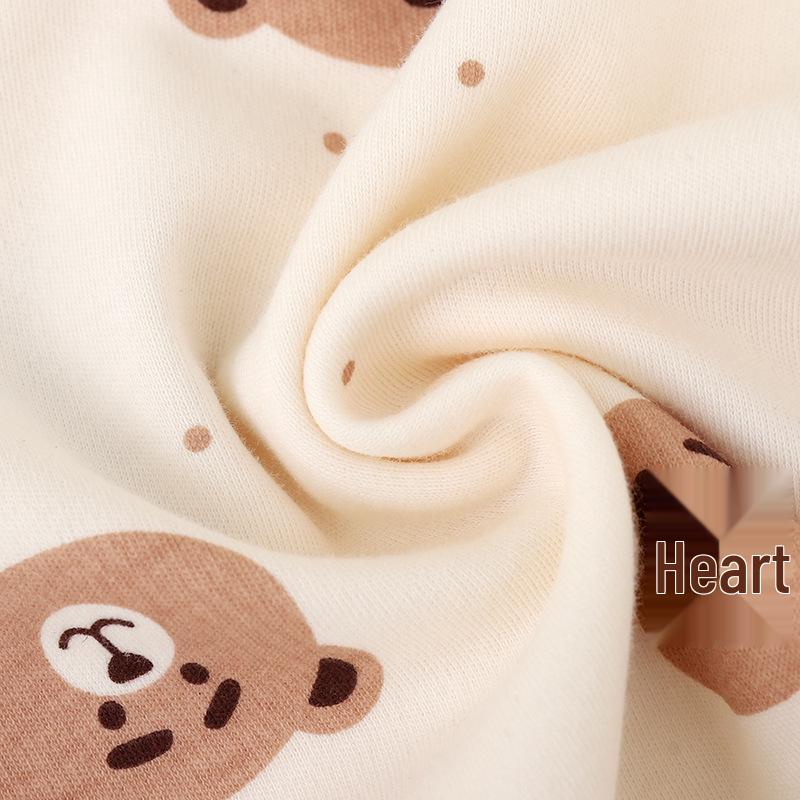 Baby Bomull Sömlös Hög Midja Långärmad Topp & Byxset för Höst/Vinter