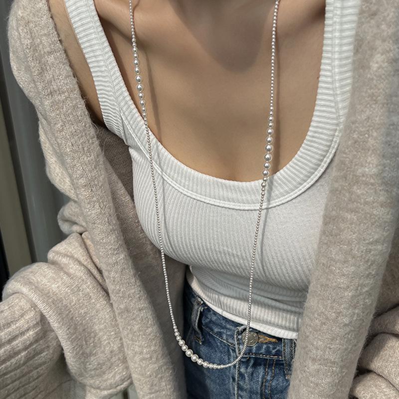 Exquisite Pearl Double-Layered Clavicle Necklace: French Elegance & Light Luxury Design