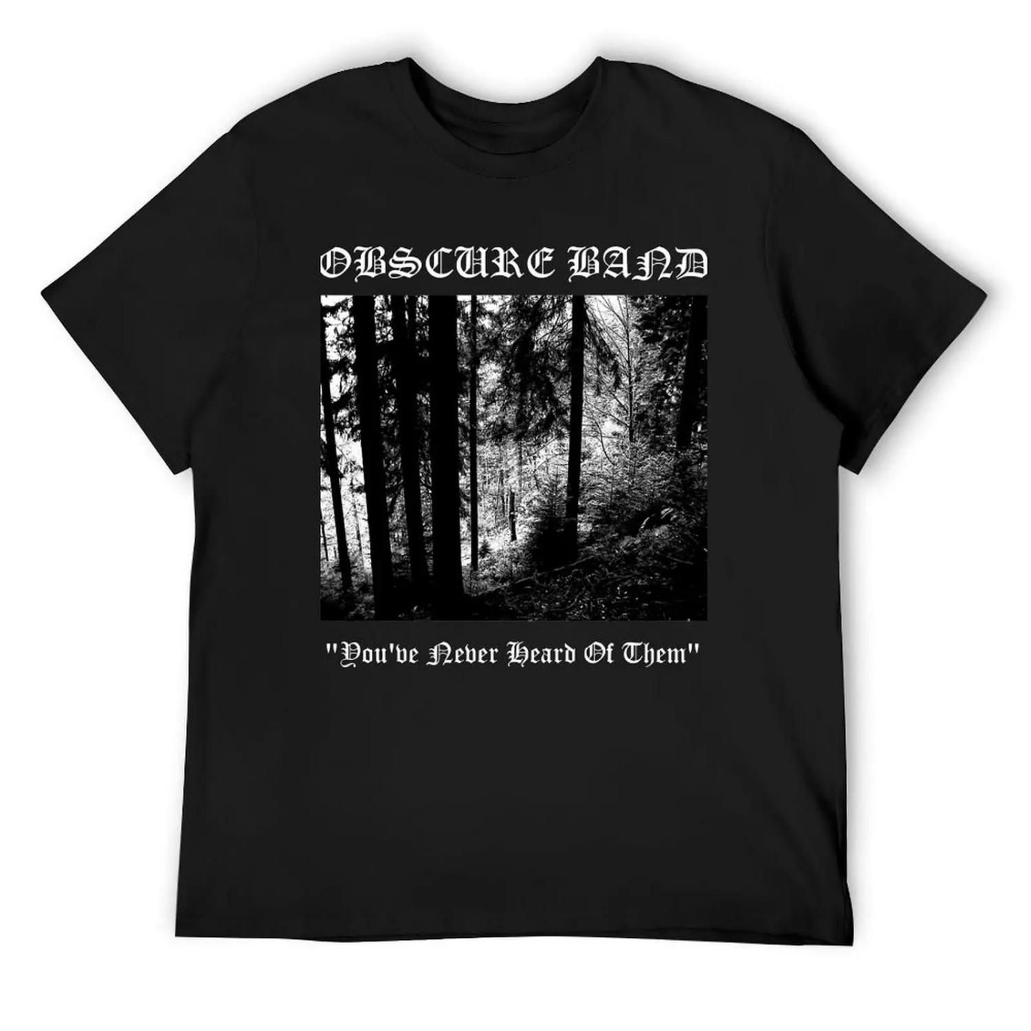 Obscure Band T-Shirt T-Shirt sports fans blanks workout shirts for men XXXXXL чёрный