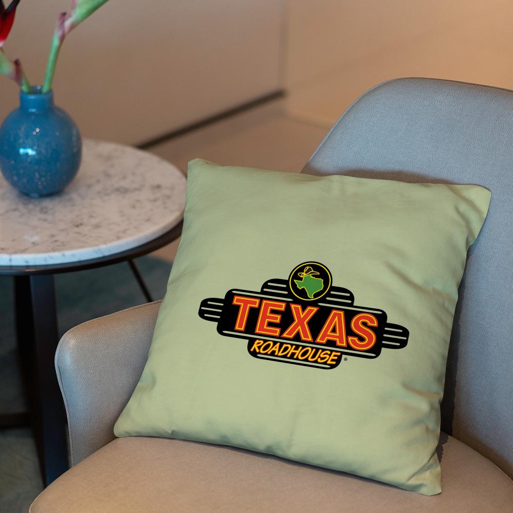 Texas Roadhouse Cushion Cover 2-in-1 Reversible Plush Pillow Cover | Car/Sofa/Bed | Perfect Gift