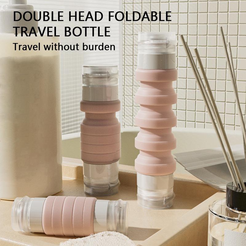 Silicone Dual Head Travel Dispenser Bottle Leak Proof Portable for Shampoo and Lotion Refillable Squeeze Tube Travel Essentials