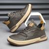 Leather board shoes men's cute and ugly mango shoes high-top velvet thermal cotton shoes versatile men's European station casual shoes trend