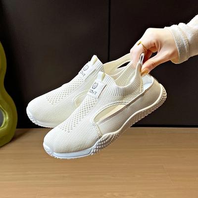 Trendy Mesh Sandals New Summer New Hollow Breathable Casual Board Shoes Thick Sole Versatile Women's Vulcanized Shoes Sneaker
