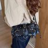 Moda Unha de Salgueiro Locomotiva Couro PU Bolsas de Ombro Femininas Vento Doce Cool Babes Bolsa de Mão Feminina Bolsa Transversal Casual para Senhoras