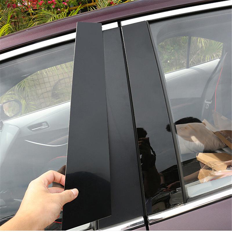 8 pezzi Adatti per BMW X3 E83 2004-2007 2008 2009 2010 Montanti Pilastri Nero Lucido Finestrini Laterali Porte Striscia Decorativa Set Decorazione