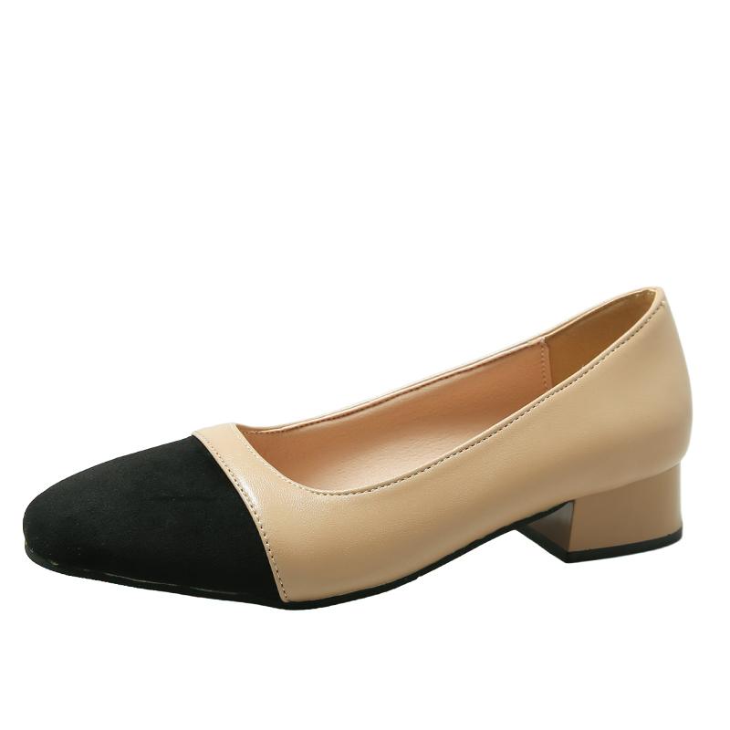 Retro High Heels Sandals For Women Dress Shoes Closed Square Toe Mules Elegant Low Heels Pumps Wedding Shoe Casual Flat Shoes 42