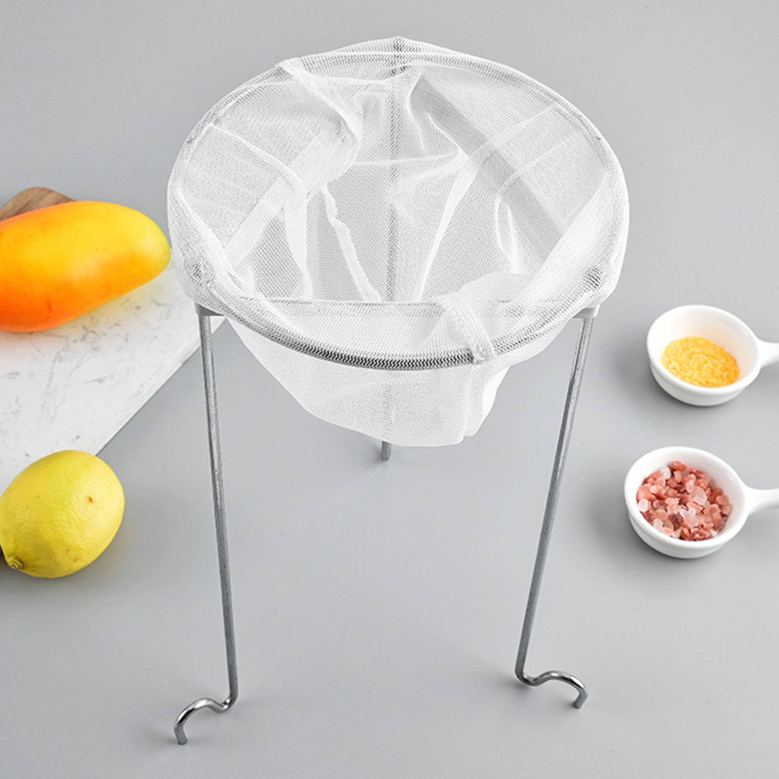 Jelly Strainer Stand Removable Jelly Strainer Stand with Bag Stainless Steel Tool Kit Reusable Nylon Mesh Filter for Homemade