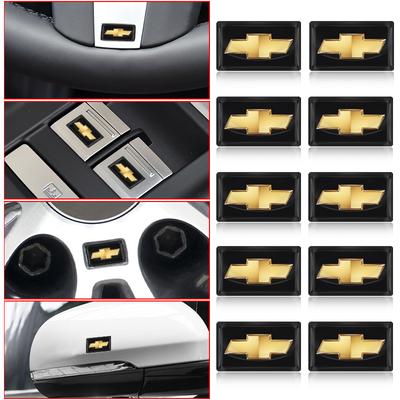 1/2/10Pcs Carbon Fiber Steering Wheel Car Emblem 3D Stickers for Cruze Spark Captiva Suburban Camaro Malibu Silverado