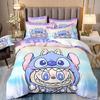 Cartoon Cute Labub 3D Printed Quilt Cover Three-Piece Set Student Dormitory Bedding Four-Piece Set