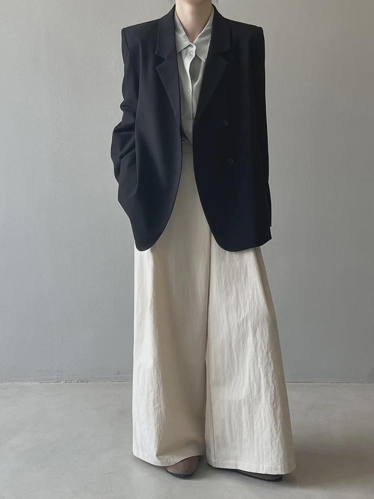 Yanshuang Women's High-End Spring Suit Jacket with Irregular Back Slit