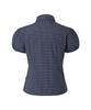 Mileko Mini Check Shirring Shirt Navy