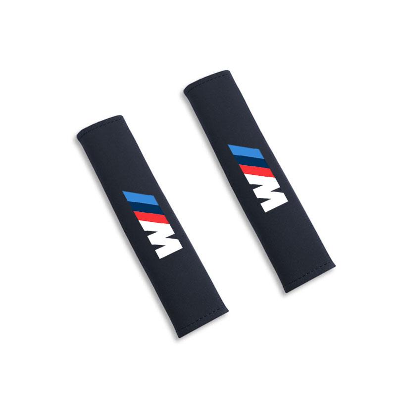 MZFK7 Car Shoulder Cover Cushion Seat Belt Pad Auto Pad For BMW M Power X1 E84 X3 F25 X5 E53 X6 E71 Ix3 I3 320i 330d M4 1 3 5 Series