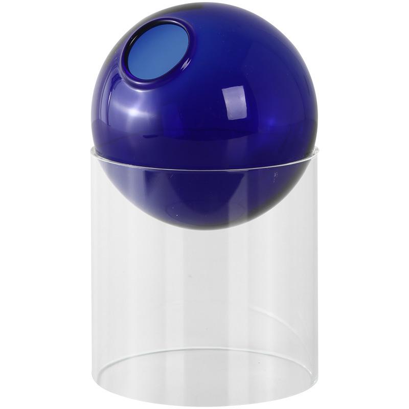 Customized Table Centerpieces Home Decoration Handblown Different Colored Glass Bulb Colored Glass Globe Ball Vase