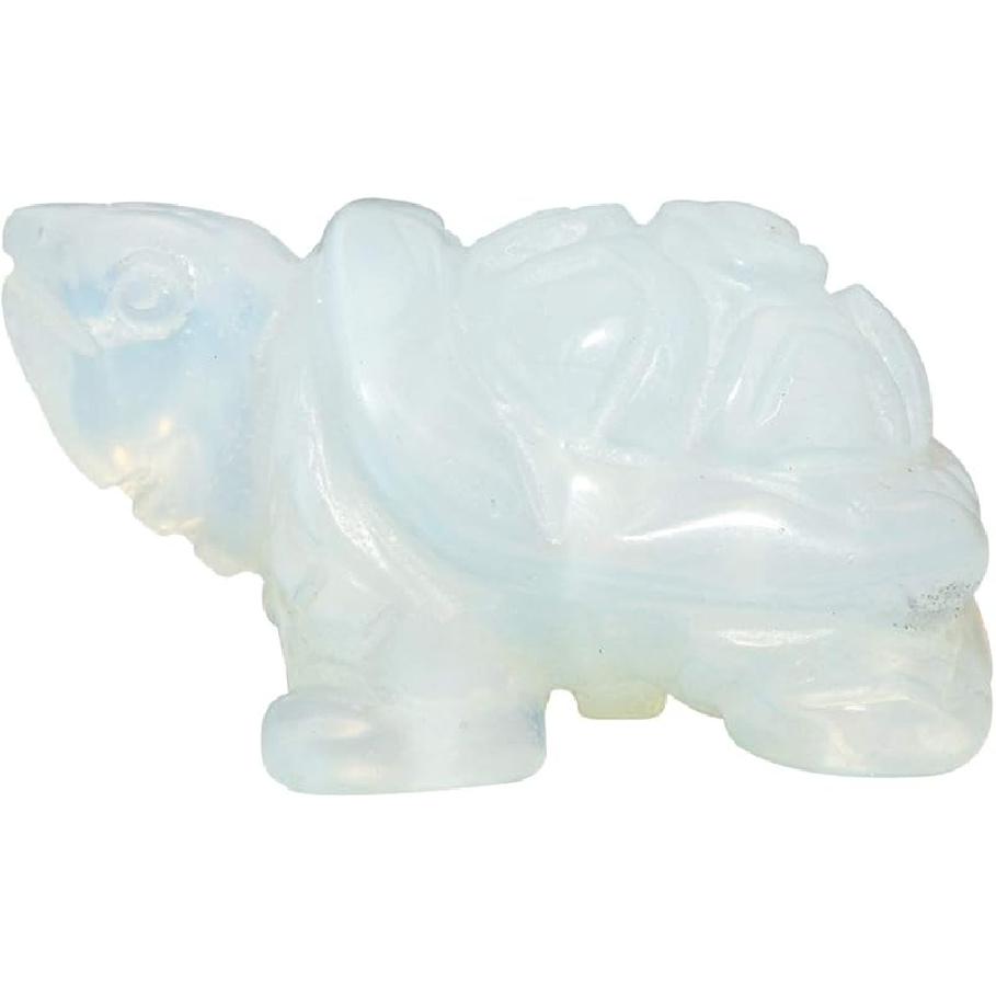 mookaitedecor Crystal Turtle Statue Sculpture Stone Healing Reiki Pocket Gemstone Figurines 1.5 Inch