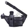 Noora Stylish BLACK Leather Waist Bags for Men's & Women's