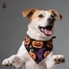 Wholesale Christmas Halloween Dog Bandanas Personalized Pumpkin Pet Triangle Scarf Skeleton Dog Bibs