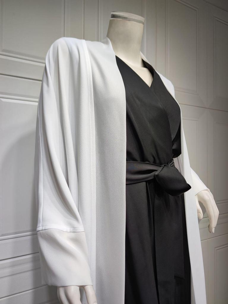 MQ064 Women's Patchwork Chiffon Cardigan Jacket Two-piece Set