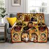 Virgin Mary Flannel Throw Blanket - Soft & Warm Digital Print Fleece,Lightweight for Sofa/Bed/Travel, Multi-Purpose Cozy Blanket