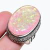 Natural Pink Triplet Opal Gemstone 925 Sterling Silver Jewelry Ring Size 7 AR-18229