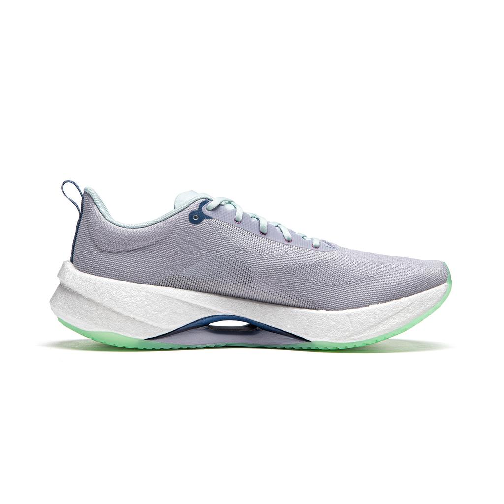 New LiNing Super Light 21 Cushioning Anti Slip Wear Resistant Breathability Low Top Running Shoes Women's Purple Smoke Blue ARBU002-34