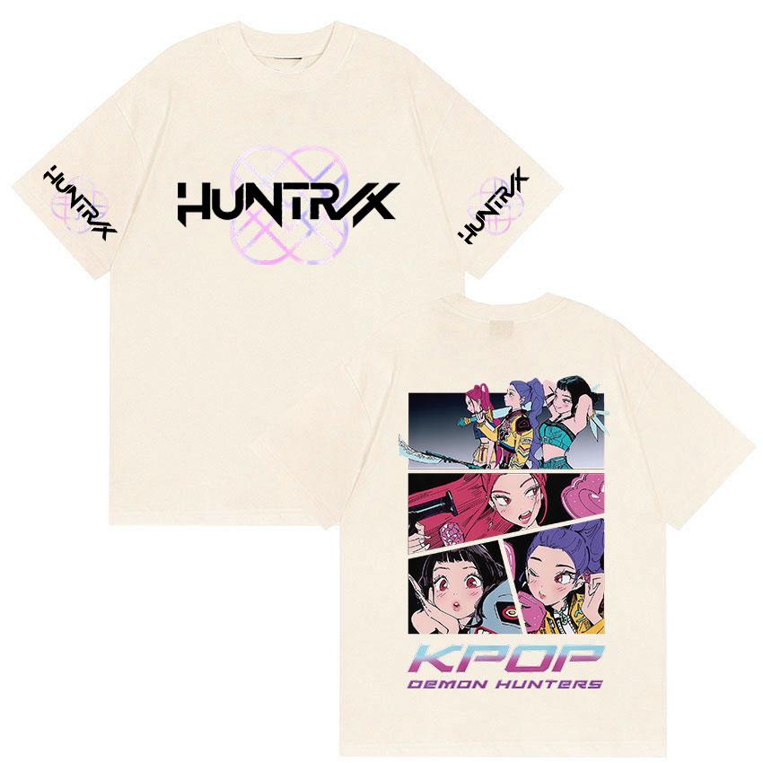 Limited Demon Hunters 2025 K-pop Film Graphic T-Shirt Men Women Clothing Tide Oversized T Shirt Fashion High Quality Cotton Tees