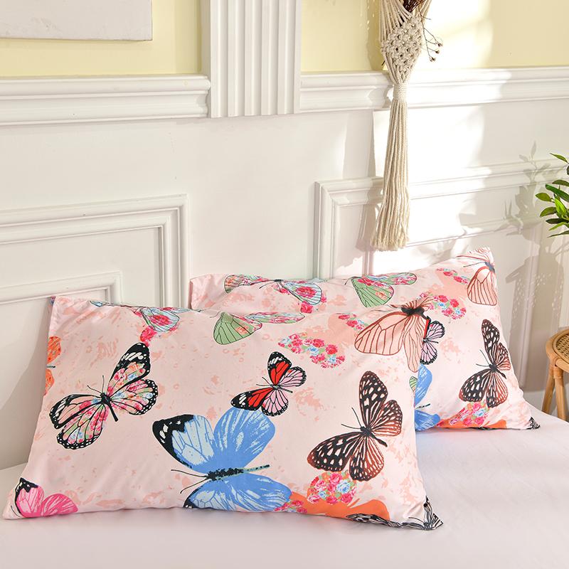 Printed Pillow Cover 2pcs Pillowcase 48x74cm Pillow Sham for Home Bed Pillowslip Rectangle Cushion Cover funda almohada