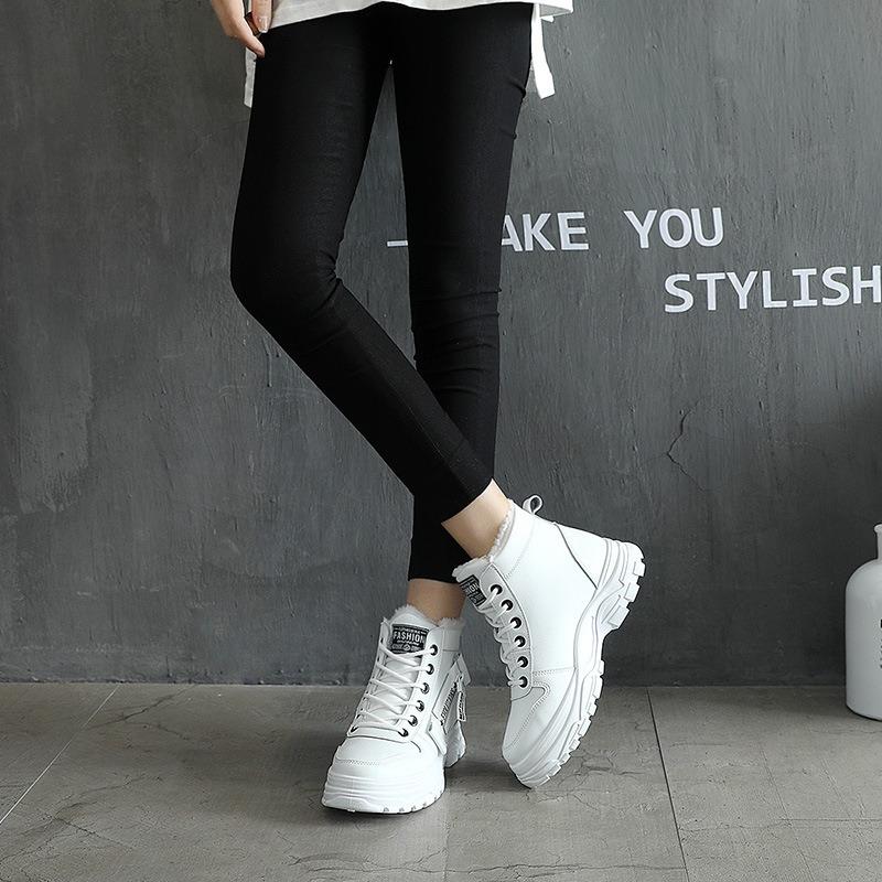New large size cotton shoes casual velvet winter shoes versatile women's shoes