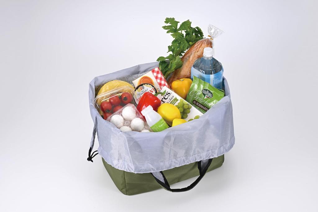 KMB-001: An insulated shopping basket bag that can be easily carried over the shoulder