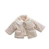 Baby Girls 0-3 Years Korean Floral Quilted Padded Winter Coat with Fleece Lining