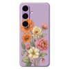 For Samsung Galaxy S24 FE Case Beautiful Flowers Pattern Printing Straight Edge TPU Phone Back Cover