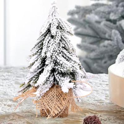 Árvore de Natal Artificial Pinheiro Miniatura Nevado para Vitrine de Loja Casa