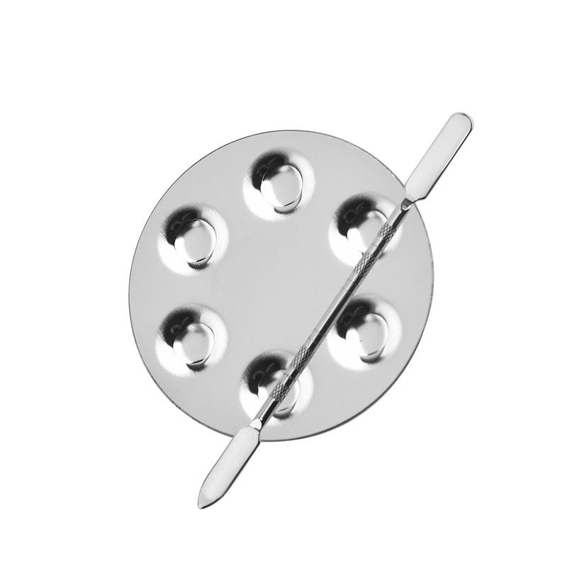 Stainless Steel Nail & Makeup Ring Palette Set