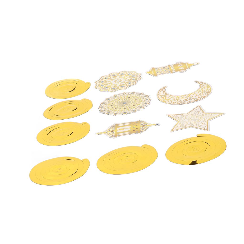36Pcs Ramadan Ornaments Exquisite Lantern Star Moon Durable Multi Purpose Eid Mubarak Ornaments for Party Festival