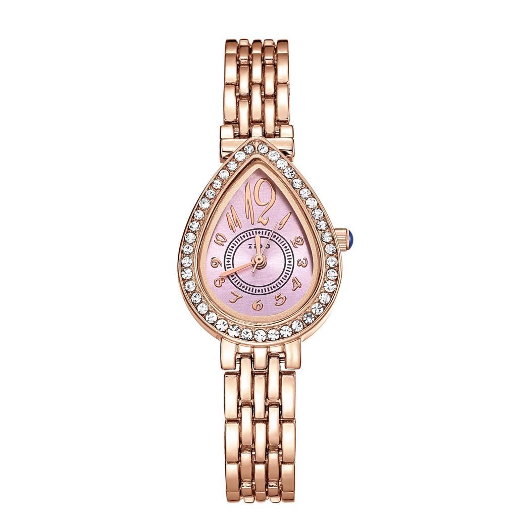 Trendy Women's Quartz Waterdrop Diamond-Set Luxury Artistic Wristwatch