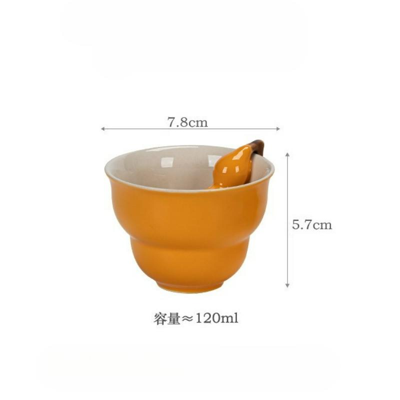Creative Gourd Shape Ceramic Tea Cup Household Traditional TeaCup Master Cup Kung Fu Tea Set Drinkware Decoration 2025 New