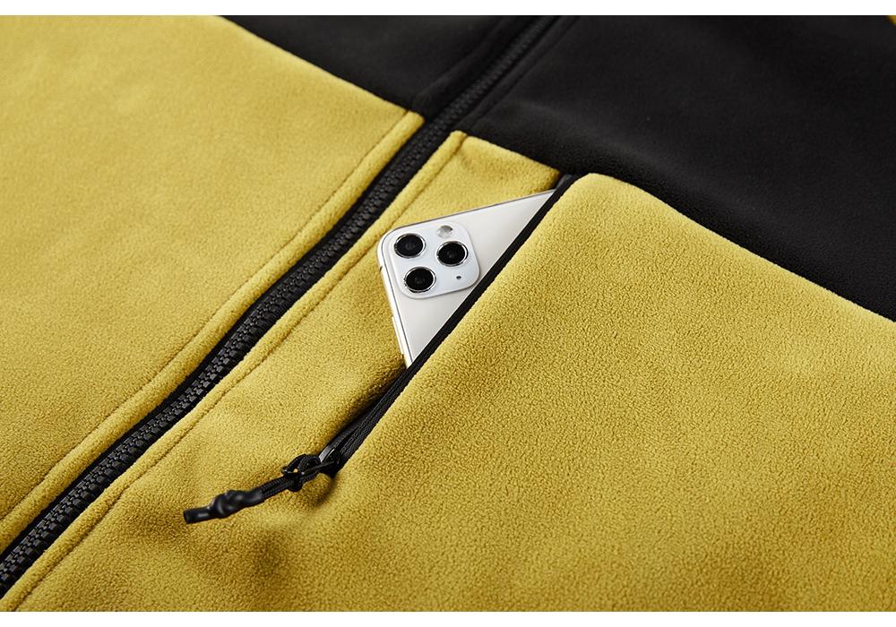 Men's Plus Size Sherpa Fleece Hoodie Jacket - Winter Outdoor Sports Patchwork Cardigan Outerwear