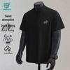 Jeanswest Life Men's Loose Fit Quick-Dry Half-Zip Short Sleeve T-Shirt