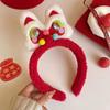 Red Cartoon Lion Headband - Chinese New Year Hair Accessory for Girls