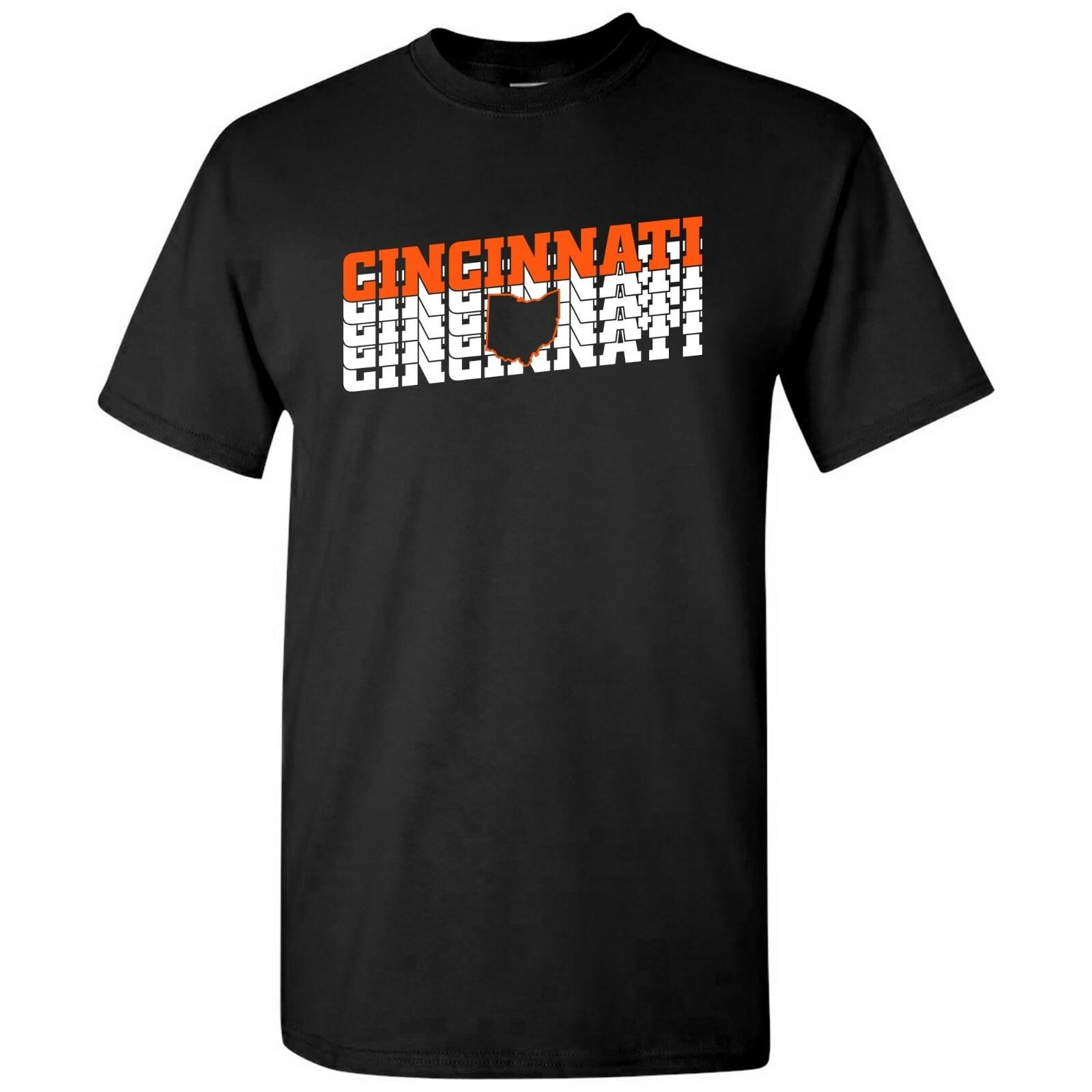 Cincinnati Retro Repeat - Sports Team City Pride Tailgating T Shirt S