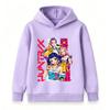 Kids Boys Girls Hoodie Cartoon Music Idol Group Print Long Sleeve Pullover Hooded Sweatshirt Casual Streetwear For Children Hip Hop Style Top