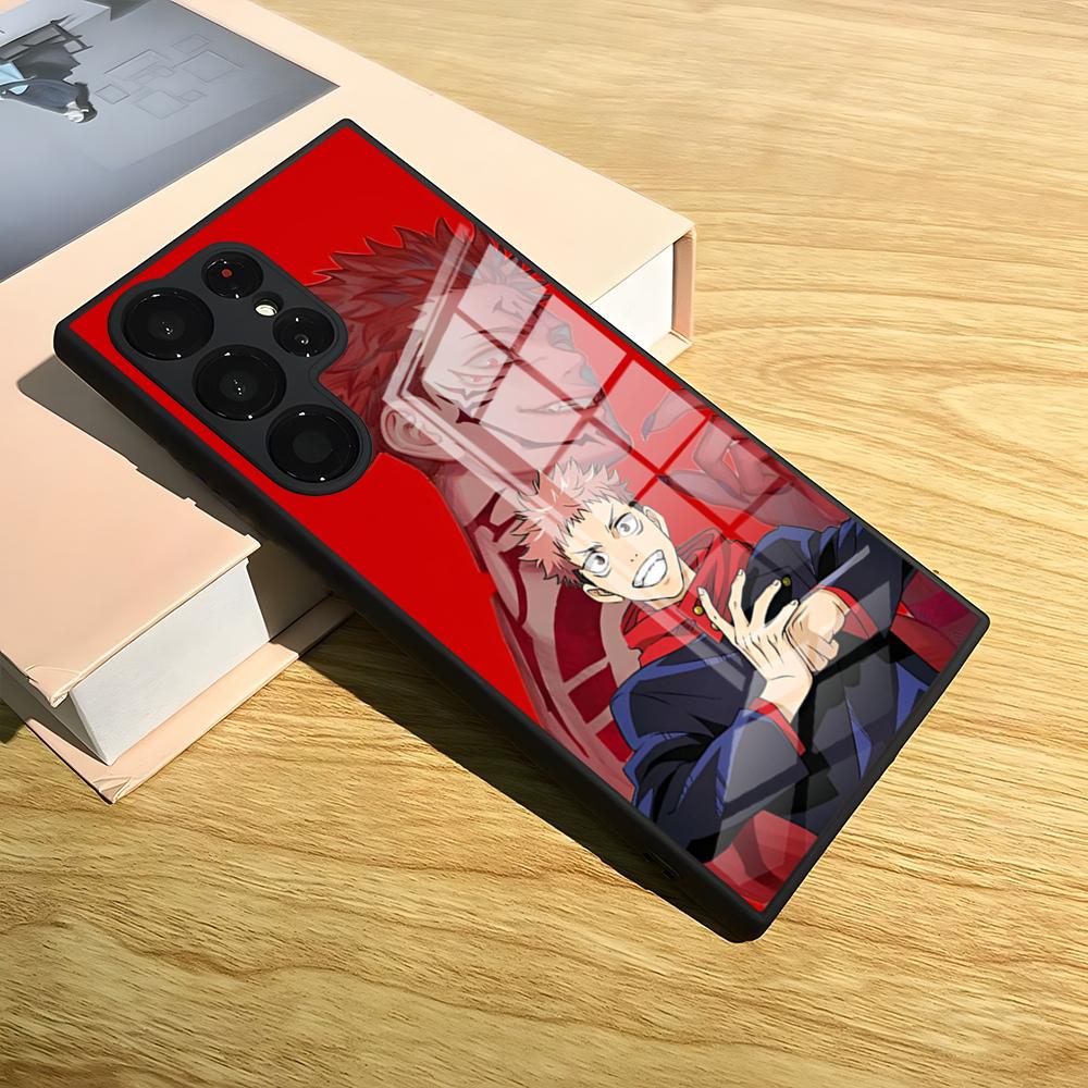 Jujutsu Kaisen Anime Handyhülle Für S25 Ultra Samsung S24 Fe S22 S20 S23 21 Plus A54 A34 A53 A16 Glasabdeckung