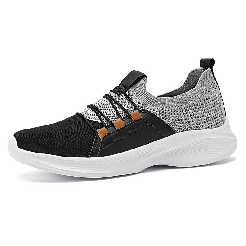 Men Running Shoes Flat Lightweight Casual Walking Shoes Comfortable Breathable Mesh Lace-up Shoes Big Size Sneakers for Men