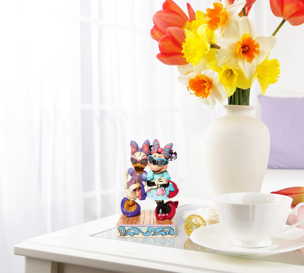 Disney Traditions Minnie & Daisy Fashionista 6010089 W8.8×H14.7×D7cm